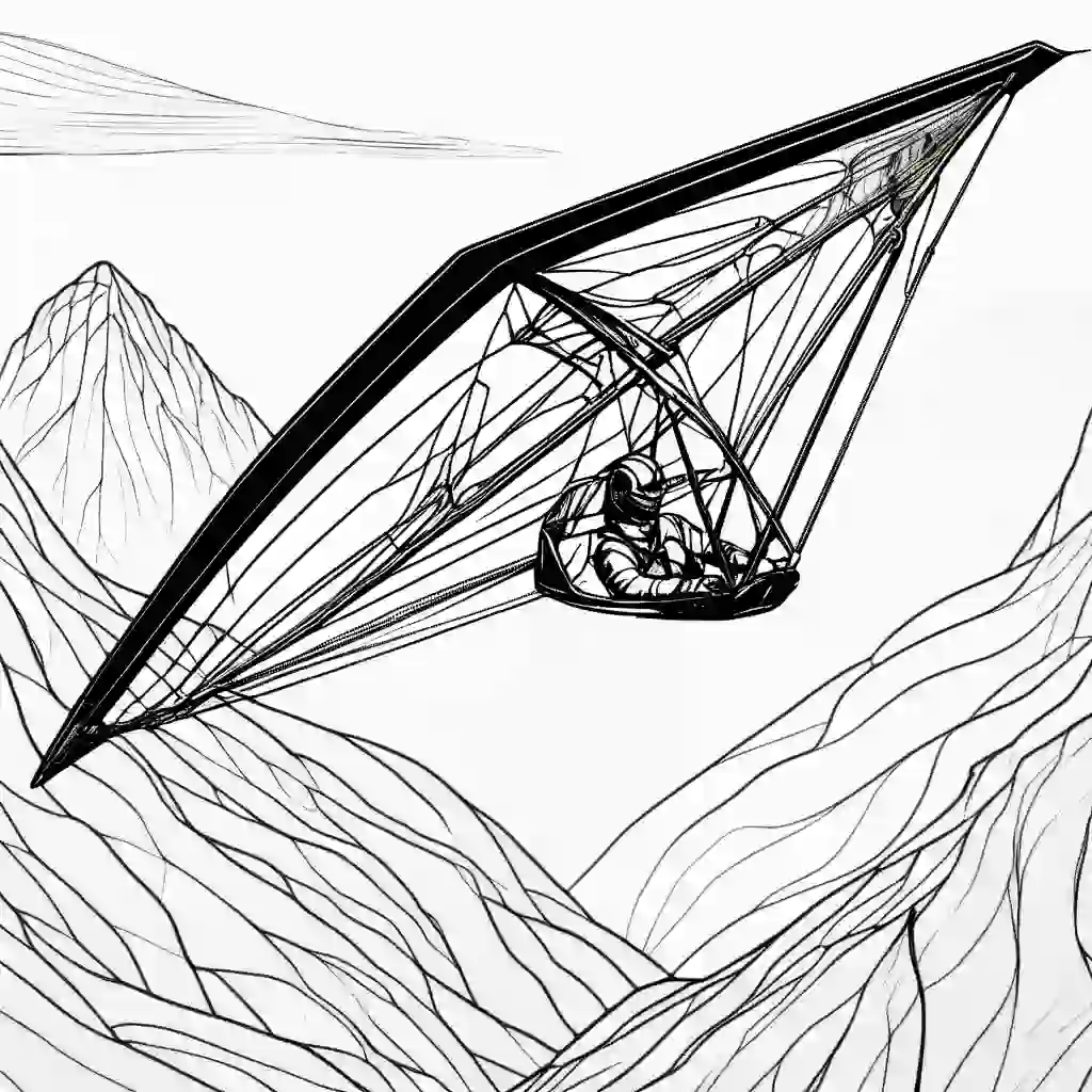 Hang Gliders coloring pages